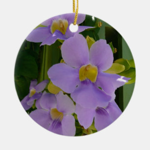 Himlar Flower Vine Tropical Lila Blommigt Julgransprydnad Keramik