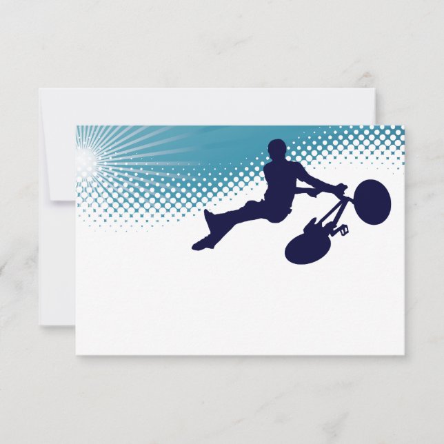 himlar, hög biker inbjudningar (Framsida)