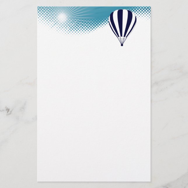 himlar, hög luftballong brevpapper (Framsida)
