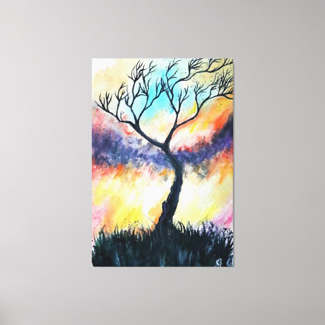 Himlar i Dreams - Watercolor Canvastryck (Framsida)