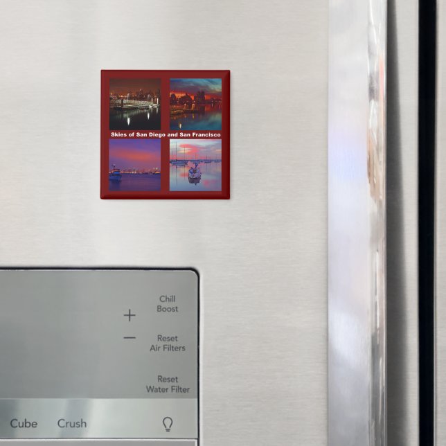 Himlar i San Diego och San Francisco Magnet (In Situ (Fridge))