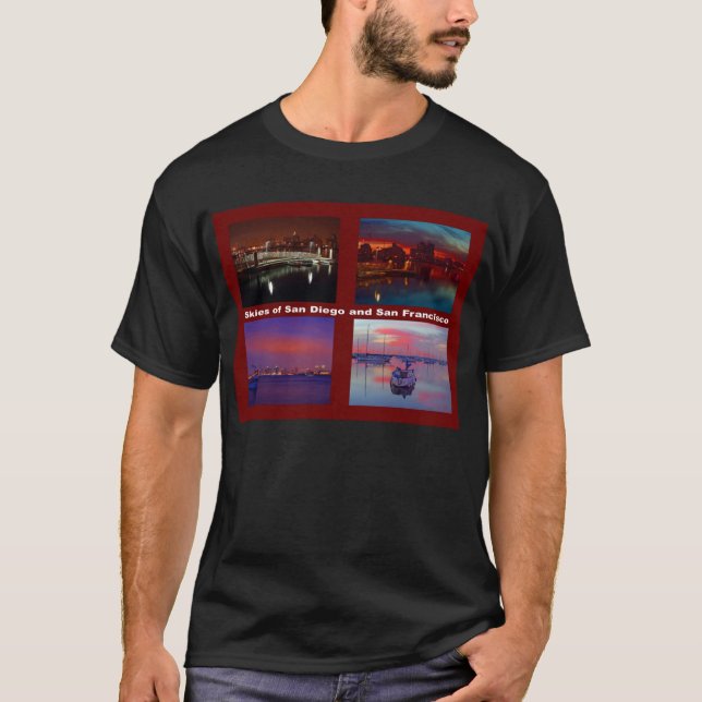 Himlar i San Diego och San Francisco Tee (Framsida)