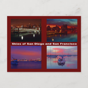 Himlar i San Diego och San Francisco Vykort