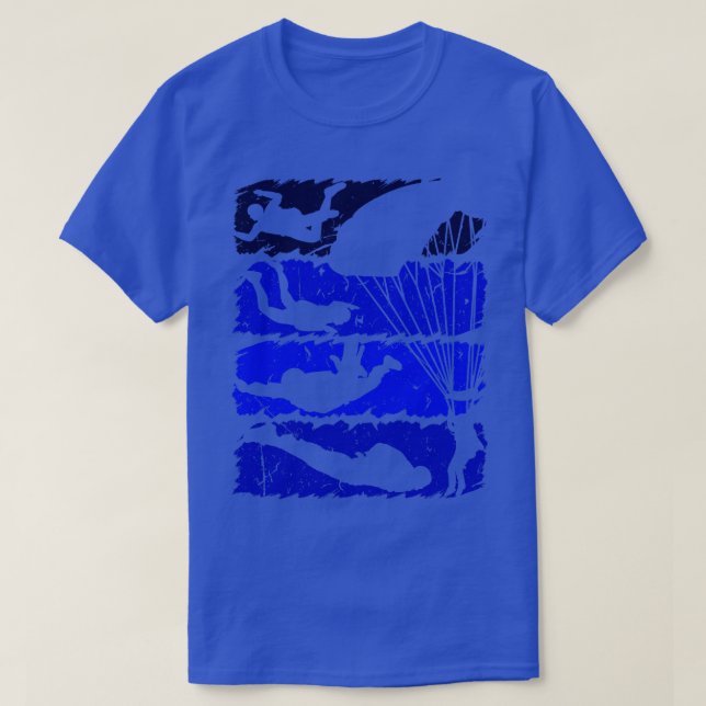 Himlar Jumping Fallskärm Paraglider Skydiver T Shirt (Design framsida)