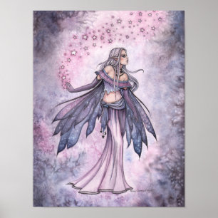 Himlar Lila Fairy Art Poster