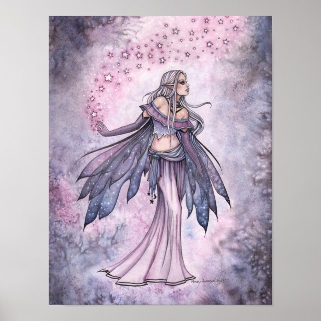 Himlar Lila Fairy Art Poster (Framsidan)