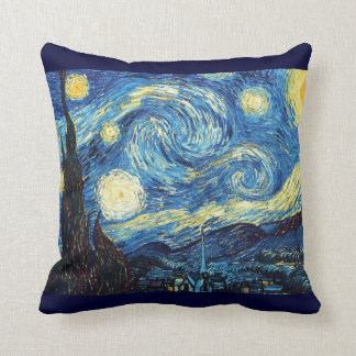 Himlar Natur Blue Nature Gogh Star Starry-Night Kudde