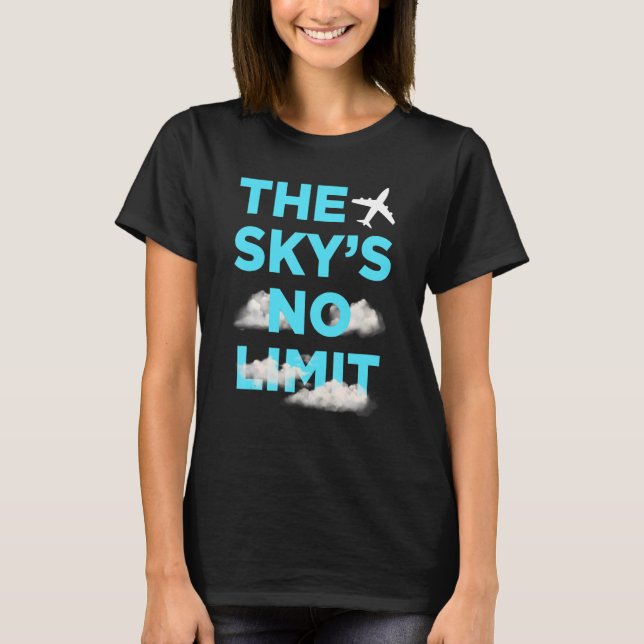 Himlar No Limit Motivational Quote T Shirt (Framsida)