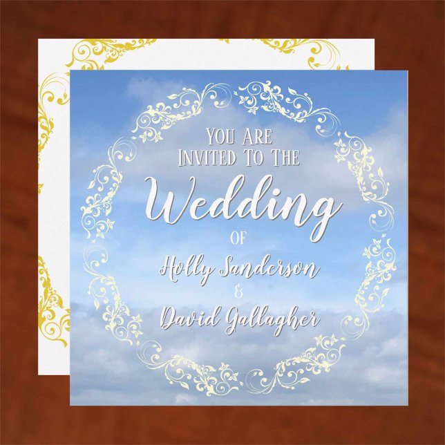 Himlar och molndesign inbjudningar (Skapare uppladdad)