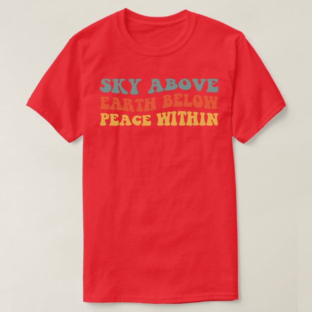 Himlar över jorden under fred inom IV T Shirt (Design framsida)