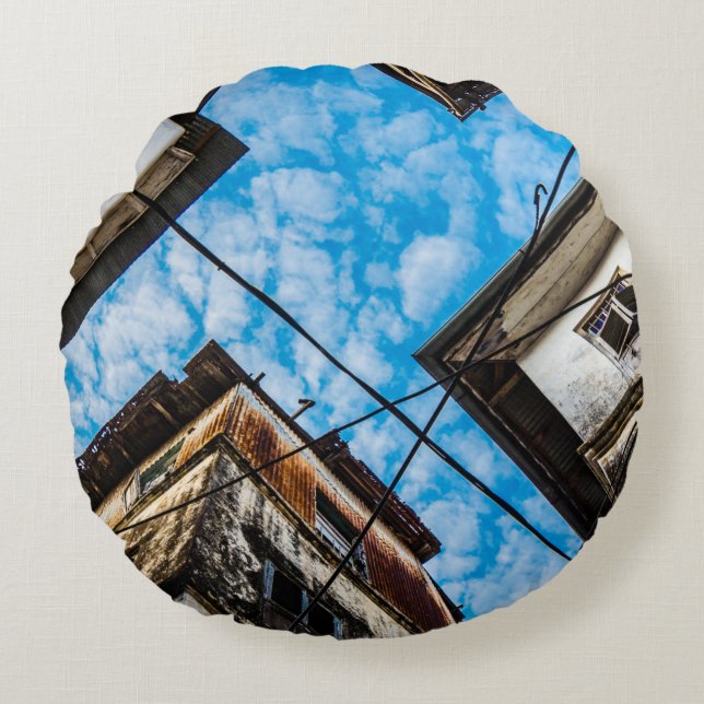 Himlar over Stonetown, Zanzibar Rund Kudde (Framsidan)