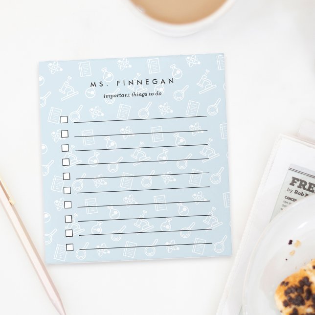 Himlar | Personlig Science Teacher to Do List Anteckningsblock (Skapare uppladdad)