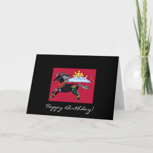 Himlar Pony Ukrainas folkart av Vera Trembach Kort