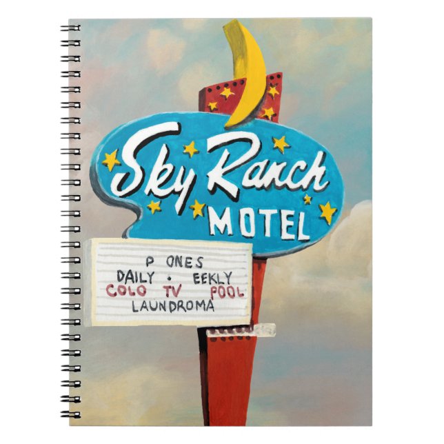 Himlar Ranch Motel-signatur Anteckningsbok Med Spiral (Framsidan)