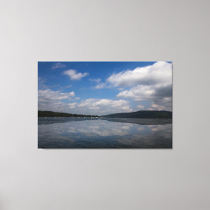 Himlar reflektion om Keuka Sjö, New York Canvastryck