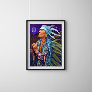 Himlar Road Walker Native American Fantasy Art Poster