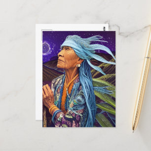 Himlar Road Walker Native American Fantasy Art Vykort