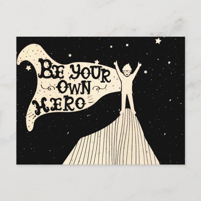 Himlar Stars inspirationerande motiv Life-citat Helg Vykort (Framsida)