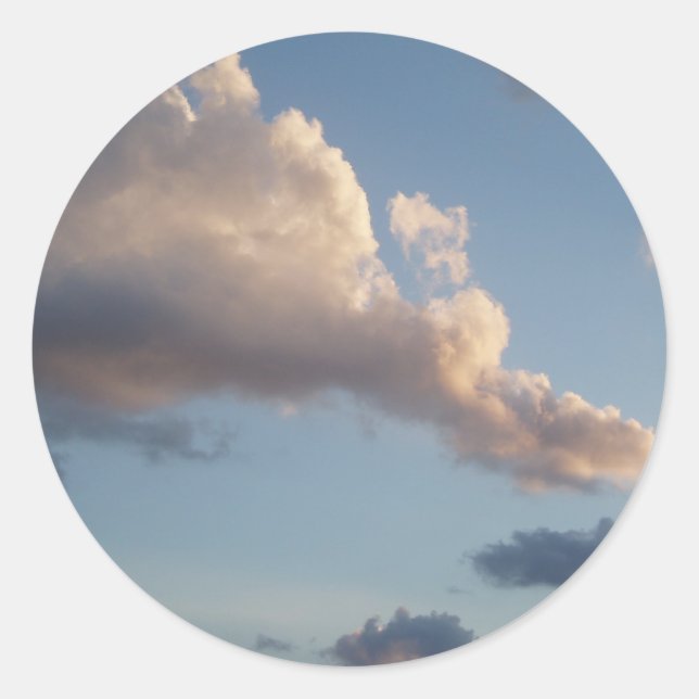 Himlar Stickers Runt Klistermärke (Framsida)