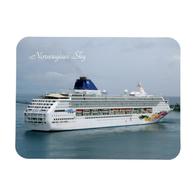 Himlar Turning i Nassau White Text Magnet (Horisontell)