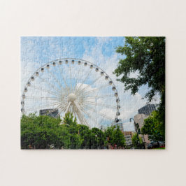 Himlar visar Ferris Wheel Georgia. Pussel