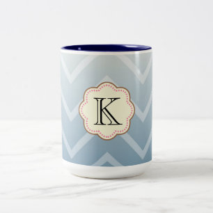 Himlar White Chevron Två-Tonad Mugg