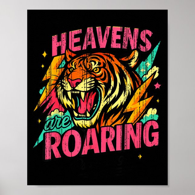 Himlarna brinner Psalm 19_1 Tiger Kristendom Poster (Framsidan)