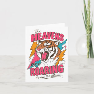 Himlarna brölar Psalm 19_1, Retro Tiger Gr Kort