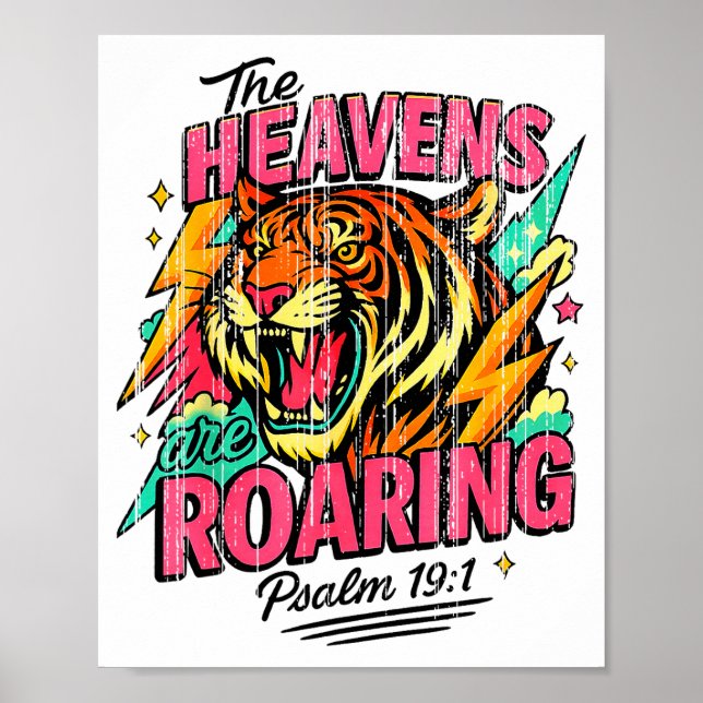 Himlarna brölar Psalm 19_1 Tiger Kristna Poster (Framsidan)
