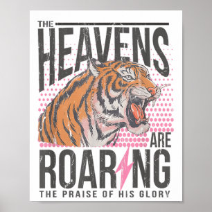 Himlarna brusa, Psaltaren 19:1 Bibelvers Poster