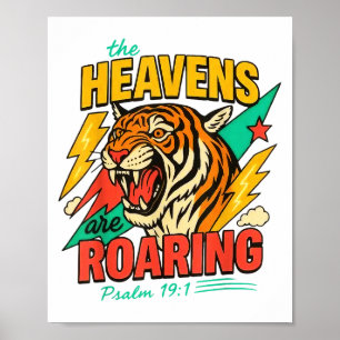 Himlarna brusar Psalm 19_1 Tiger Kristendom Poster