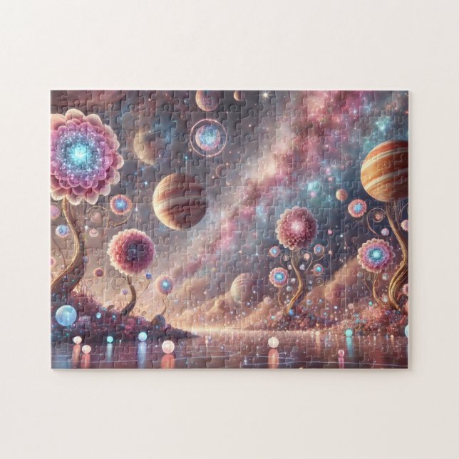 Himlasträdgård Mystisk nebulosa himmel rymd Pussel (Horisontell)