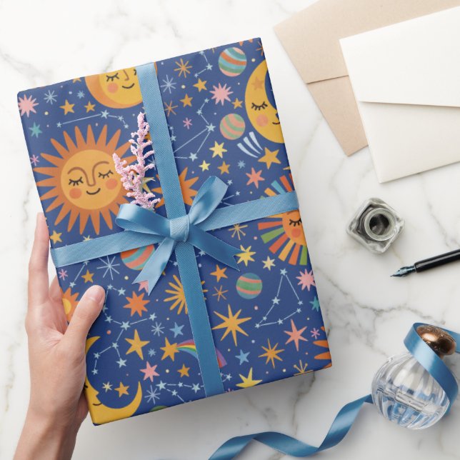 Himlavalv Handritat Mönster - Rullpapper för Inpac Presentpapper (Gifting)