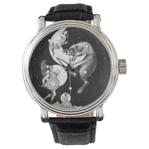 Himlavalv Måne Himmel Universum Gud Natt Illustrat Armbandsur
