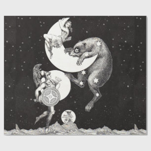 Himlavalv Måne Himmel Universum Gud Natt Illustrat Presentpapper