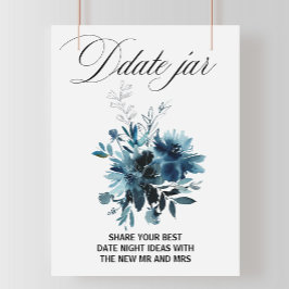 Himlavalv Marin Blommig Datum Krukskylt Poster