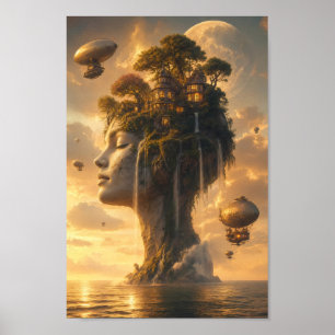 Himlavalv-ö Sanctuary Konst Poster