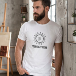 Himlavalv Sol Minimalistisk Grafisk T-Shirt
