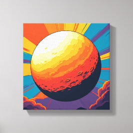 Himlavalv Solnedgång Sträckt Canvas