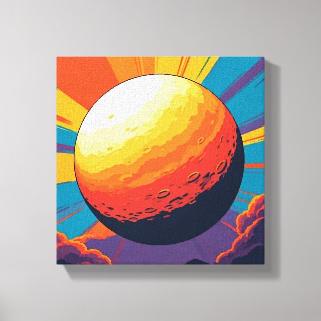 Himlavalv Solnedgång Sträckt Canvas (Framsida)