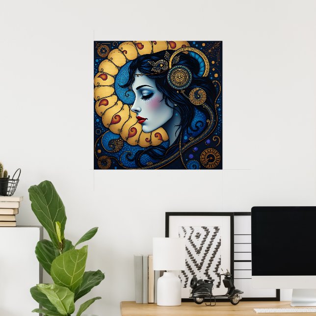 Himlavalv Spiral Poster (Hemmakontoret)