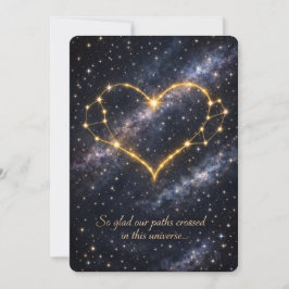 Himlavalv Stjärnbild Hjärtans Dag Valentine Julkort