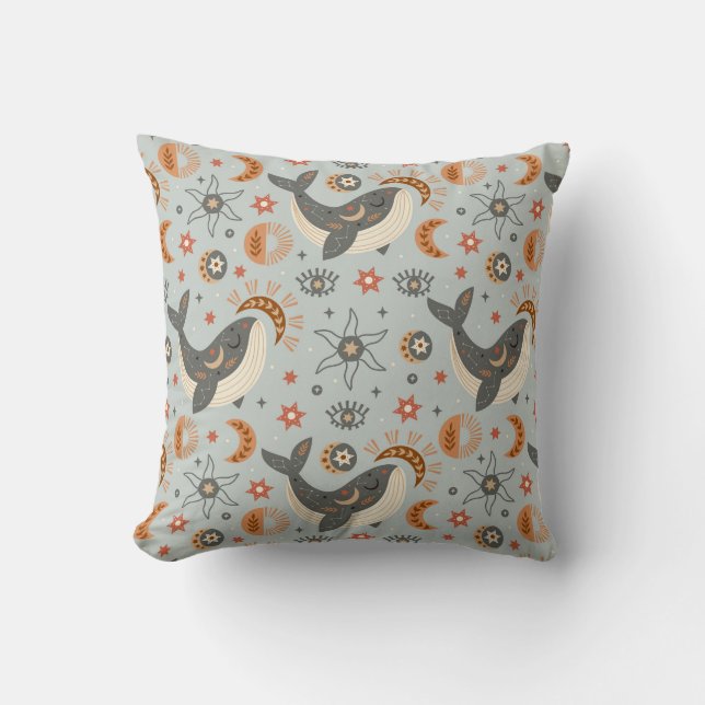 Himlavalvens val Bohemsk mönster Kudde (Framsida)