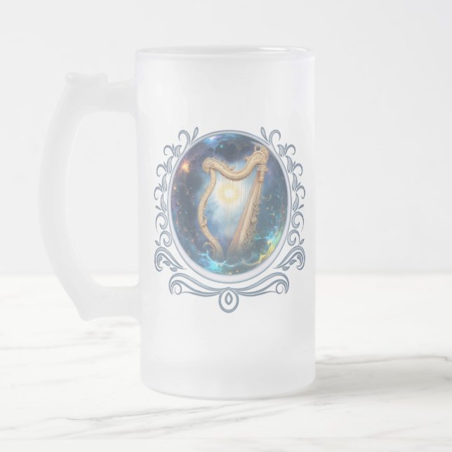 Himlavalvets Celestiala Harpa.  Frostat Ölglas (Vänster)