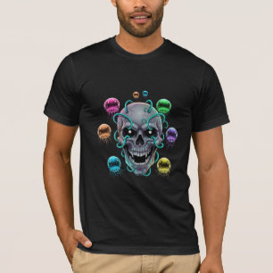 Himlavalvets Dödskalle och Lysande Maneter T Shirt