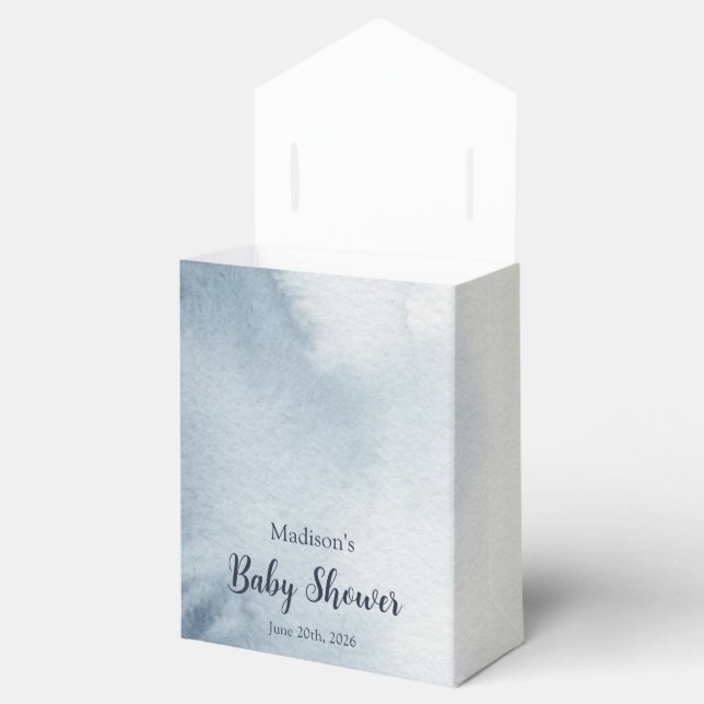 Himlavalvets marin akvarell moln baby shower gunst presentaskar (Öppnad)