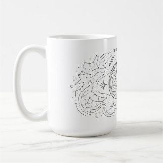 Himlavalvets stjärnbild Linjekonst Minimalistisk s Kaffemugg