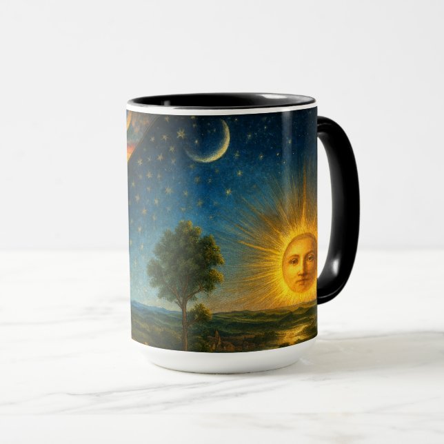 Himlavalvslav Deriverad Från Flammarion Gravyr Mugg (Framsida höger)