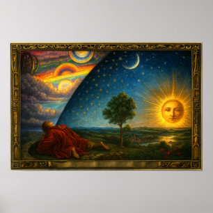 Himlavalvslav Deriverad Från Flammarion Gravyr Poster