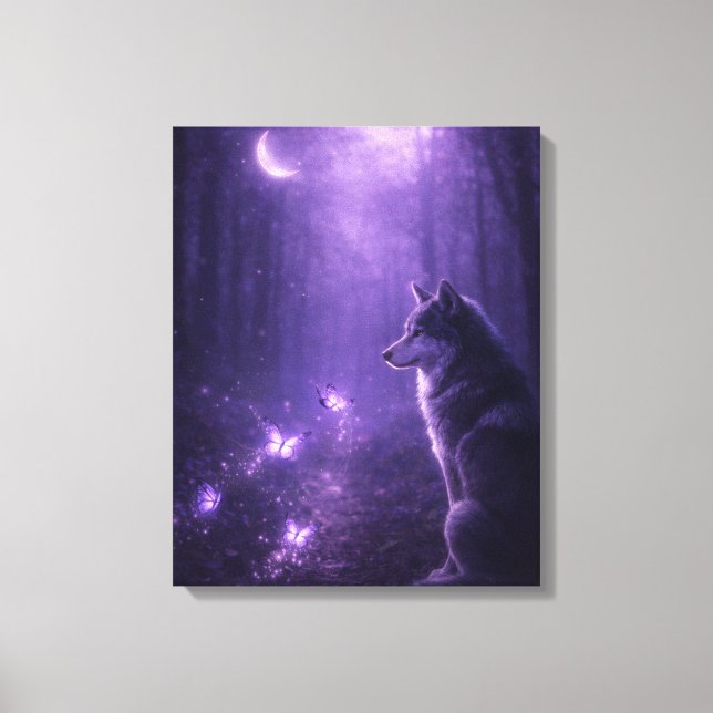 Himlavarg under lila måne Canvas konst (Framsida)